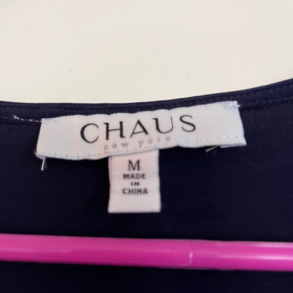 Chaus Navy Blue Wrap Tie Front Dress - Picture 5 of 6